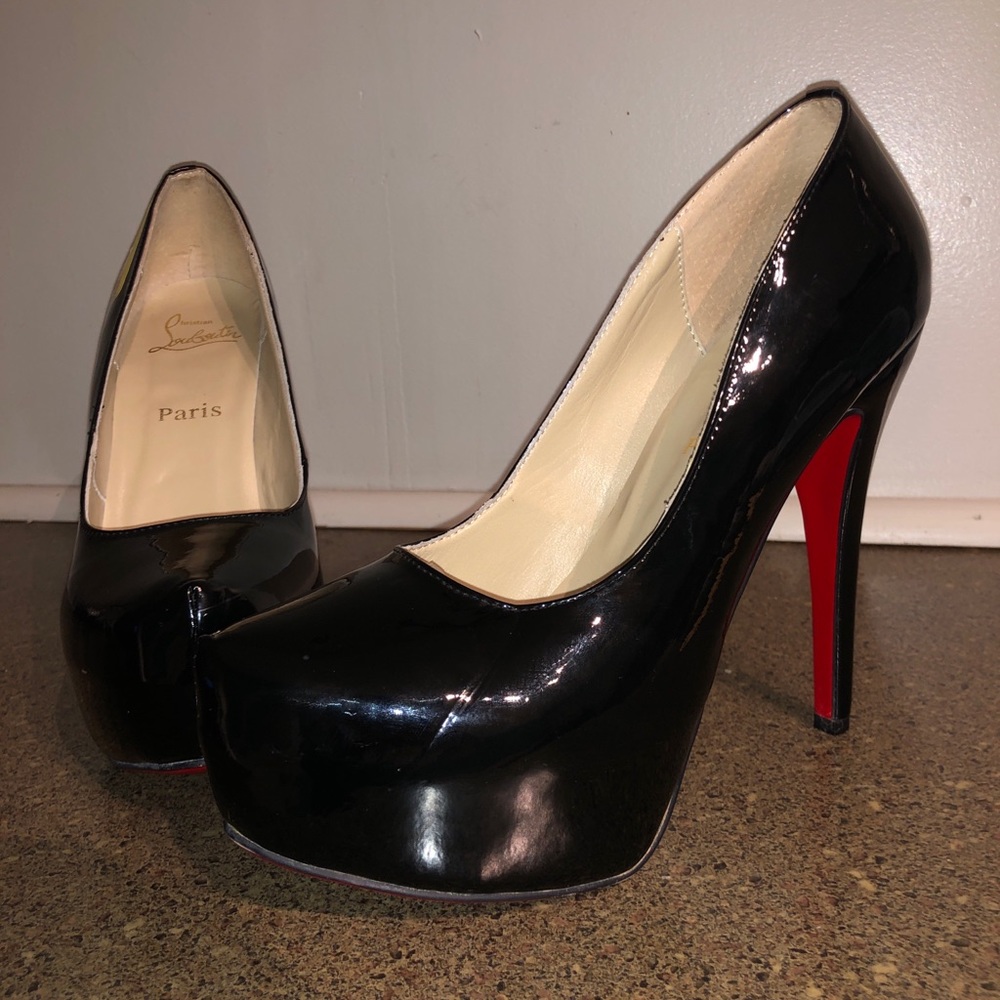 Christian Louboutin Black Daffodile Platforms